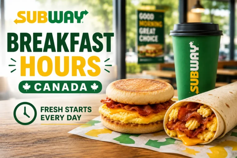 Subway breakfast hours